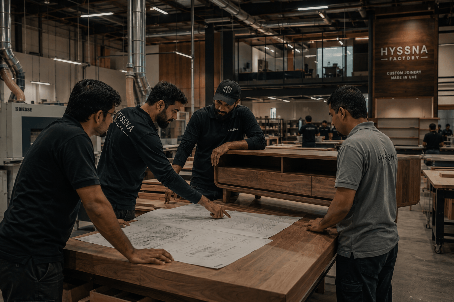 Hyssna Factory team and craftsmen