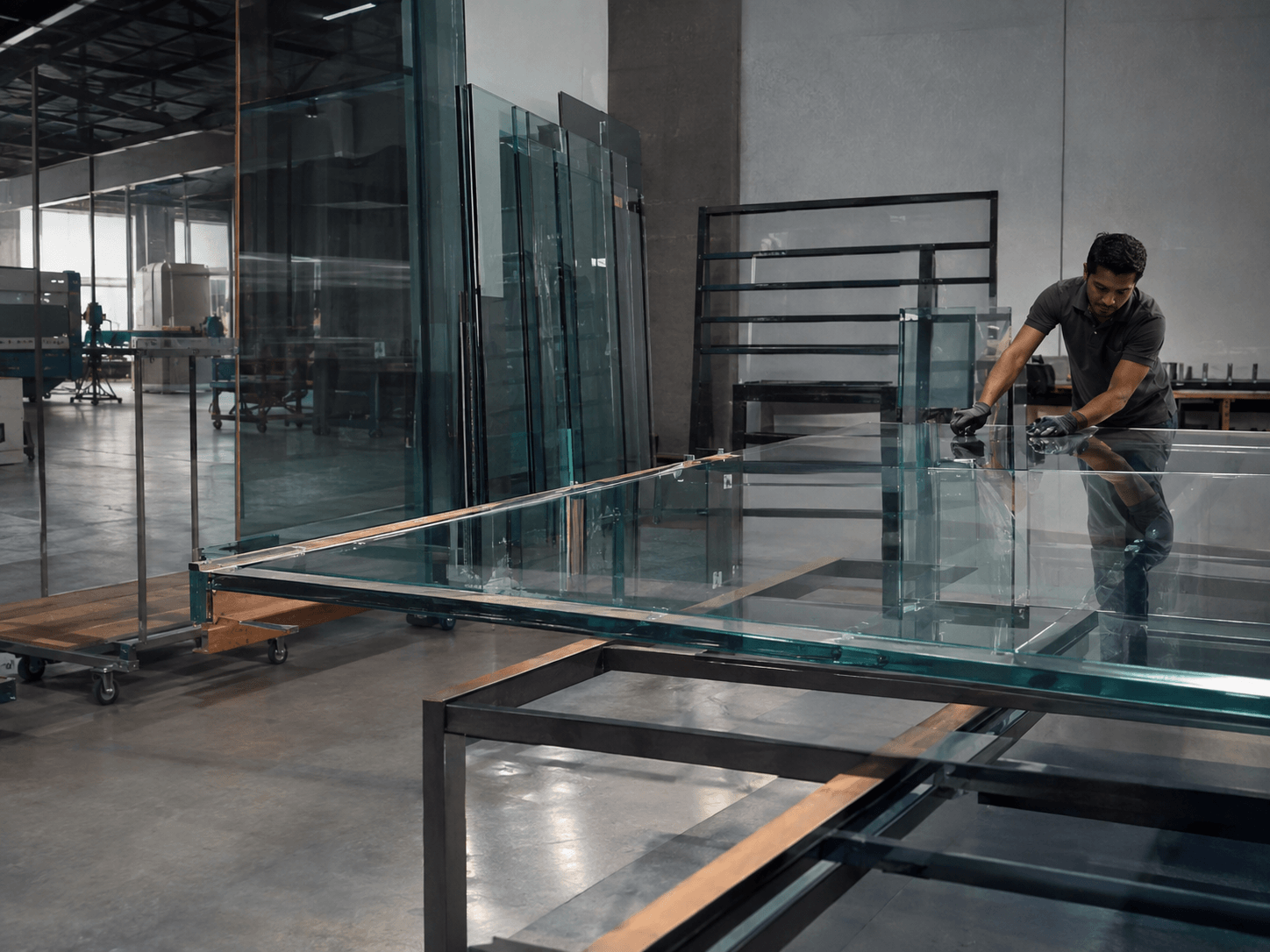 Commercial glass works project