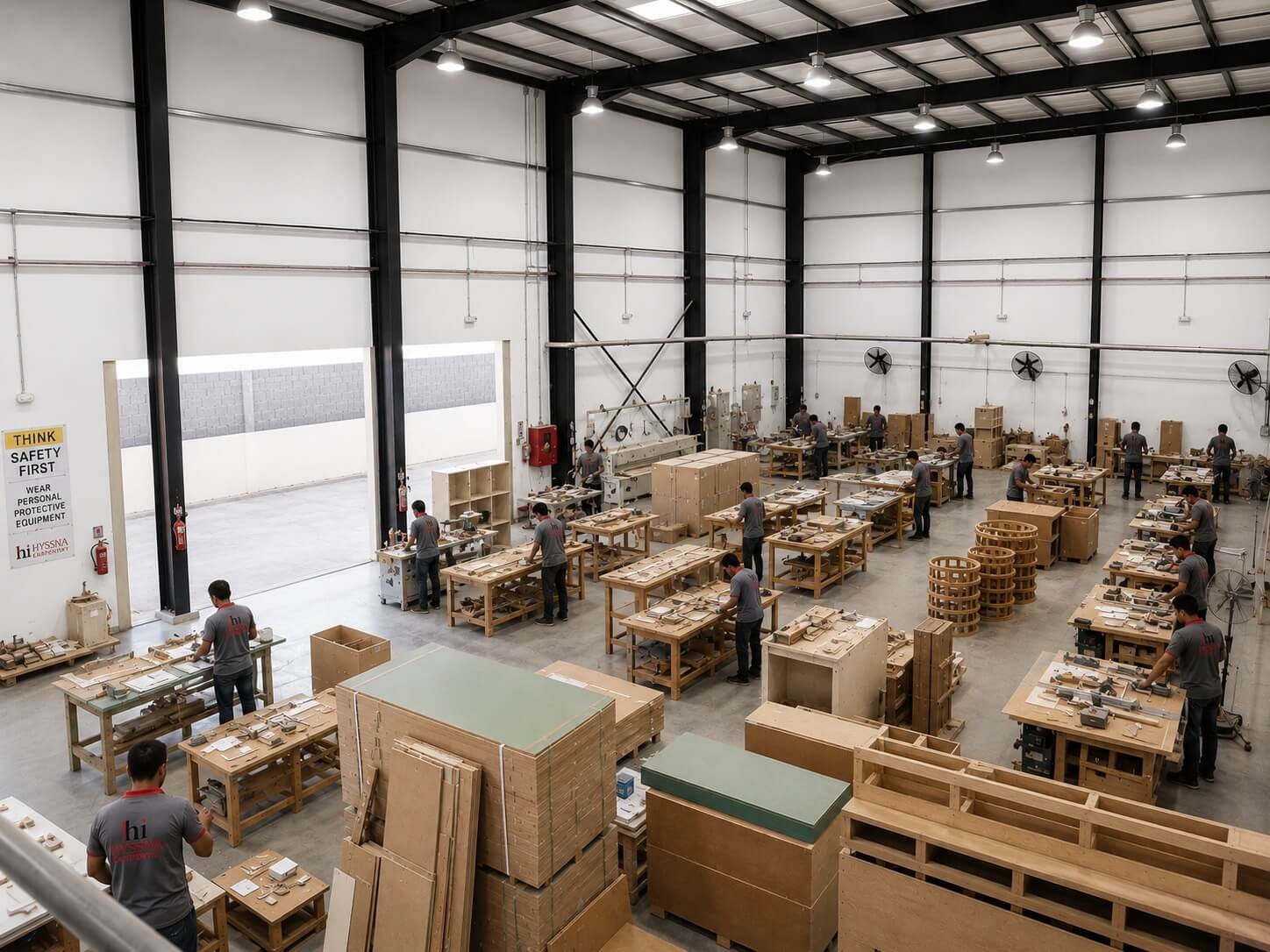 Hyssna furniture production floor